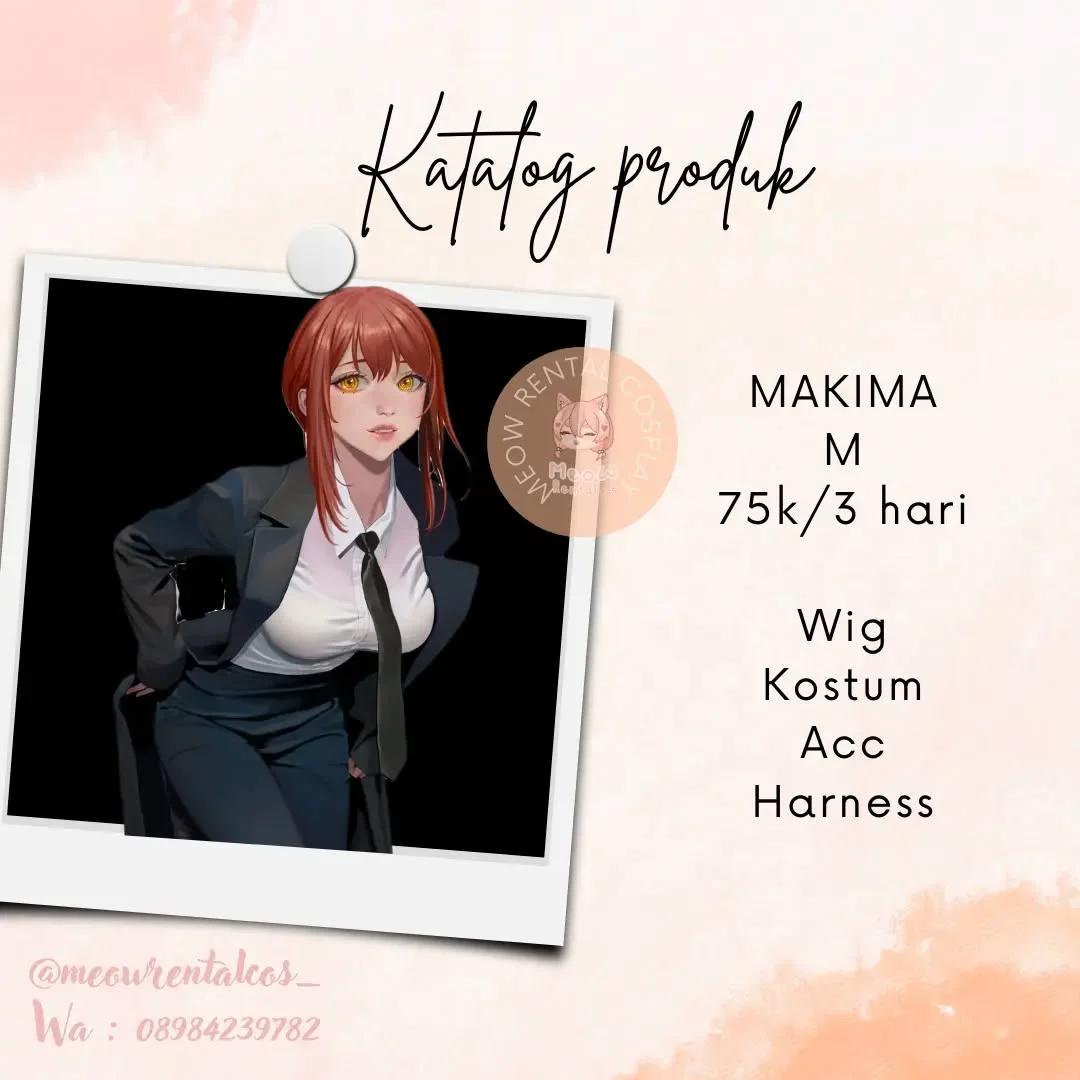 Makima Chainsaw Man - Kostum, Wig & Aksesoris