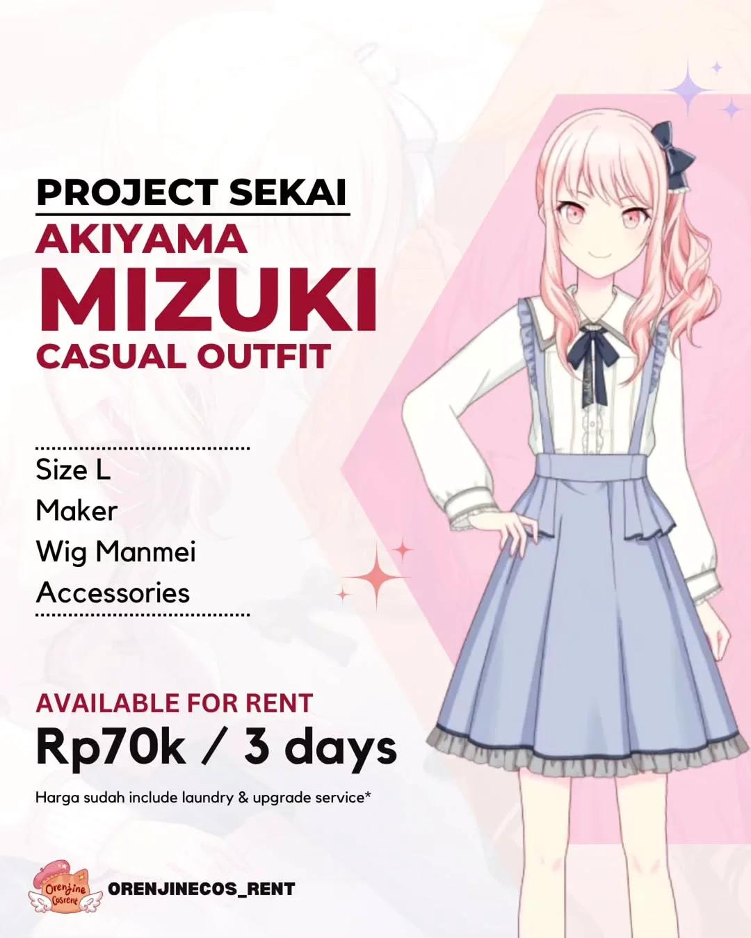 Akiyama Mizuki Project Sekai - Kostum & Wig