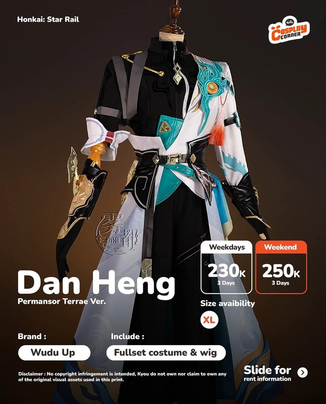 Danheng Permansor Terrae - Kostum & Wig