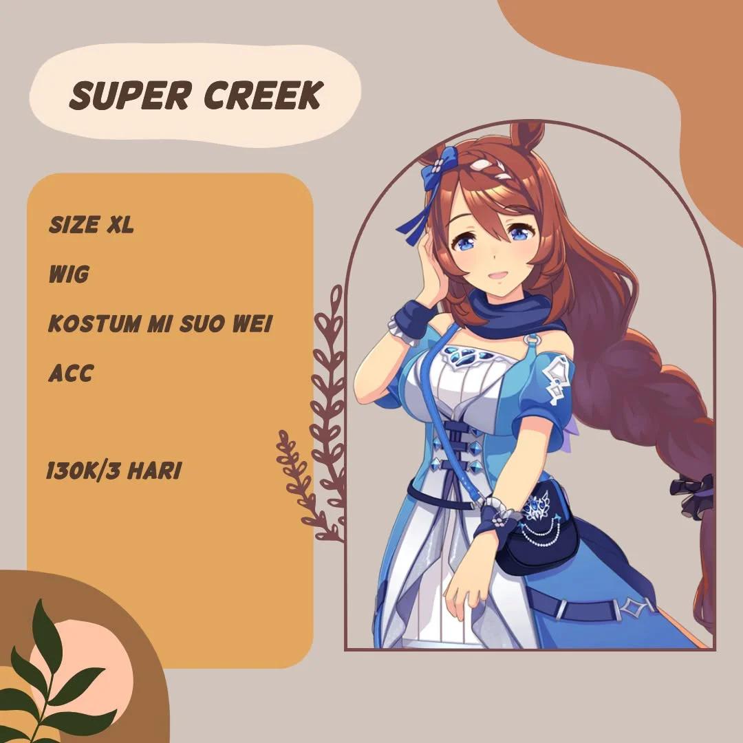 Super Creek Uma Musume - Kostum, Wig & Accessories
