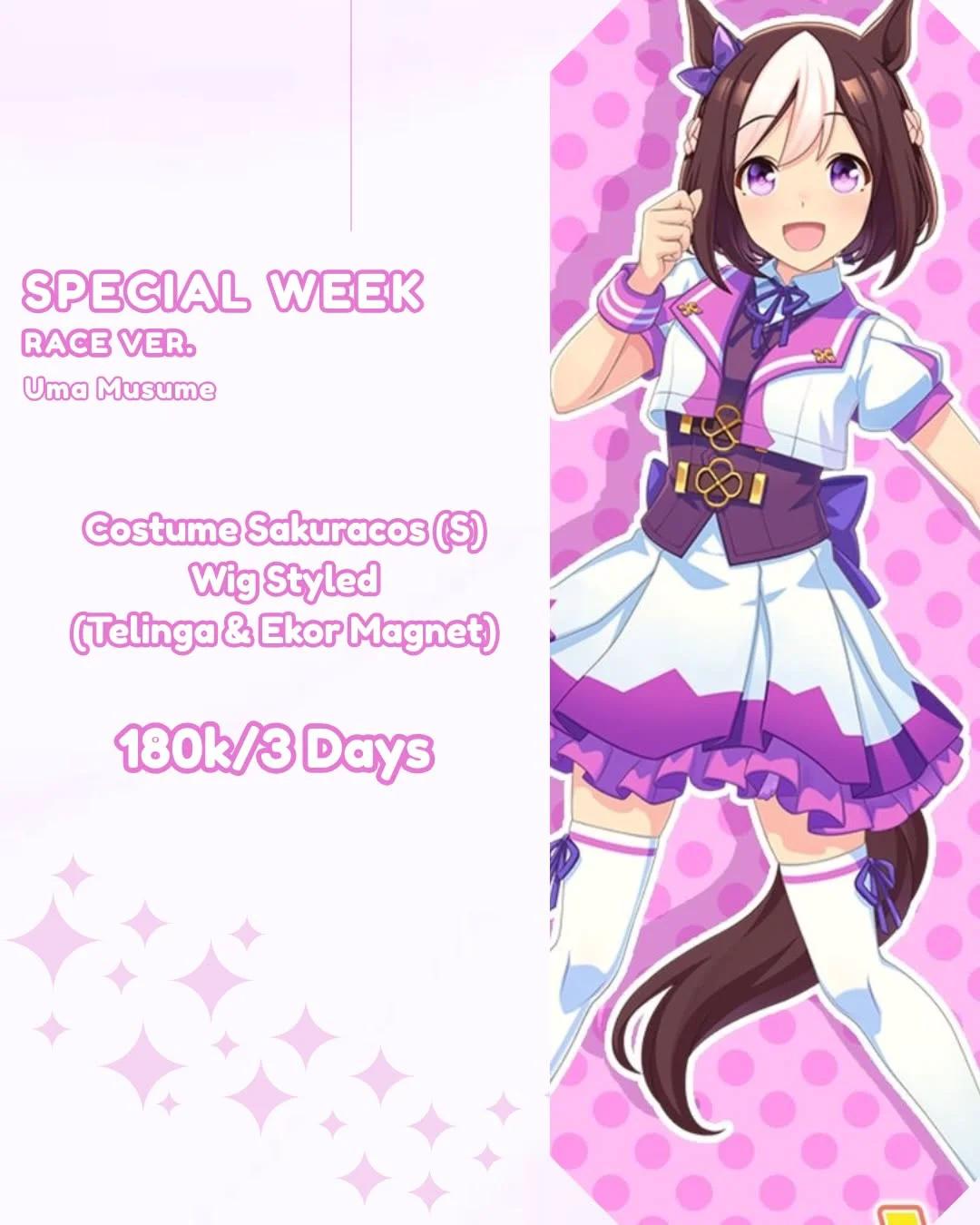 Special Week Uma Musume - Kostum & Wig
