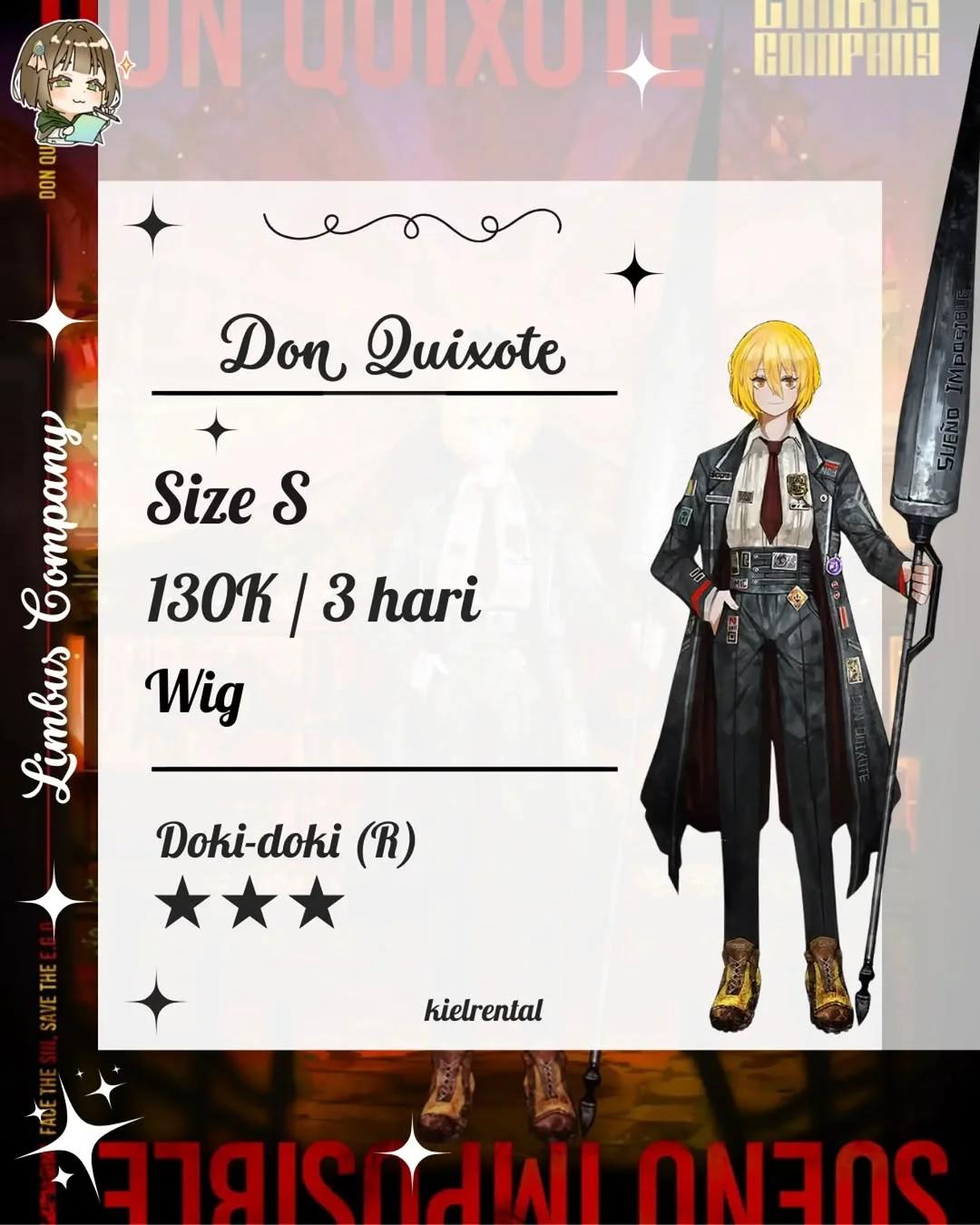 Don Quixote Limbus Company - Costume, Wig & Accessories
