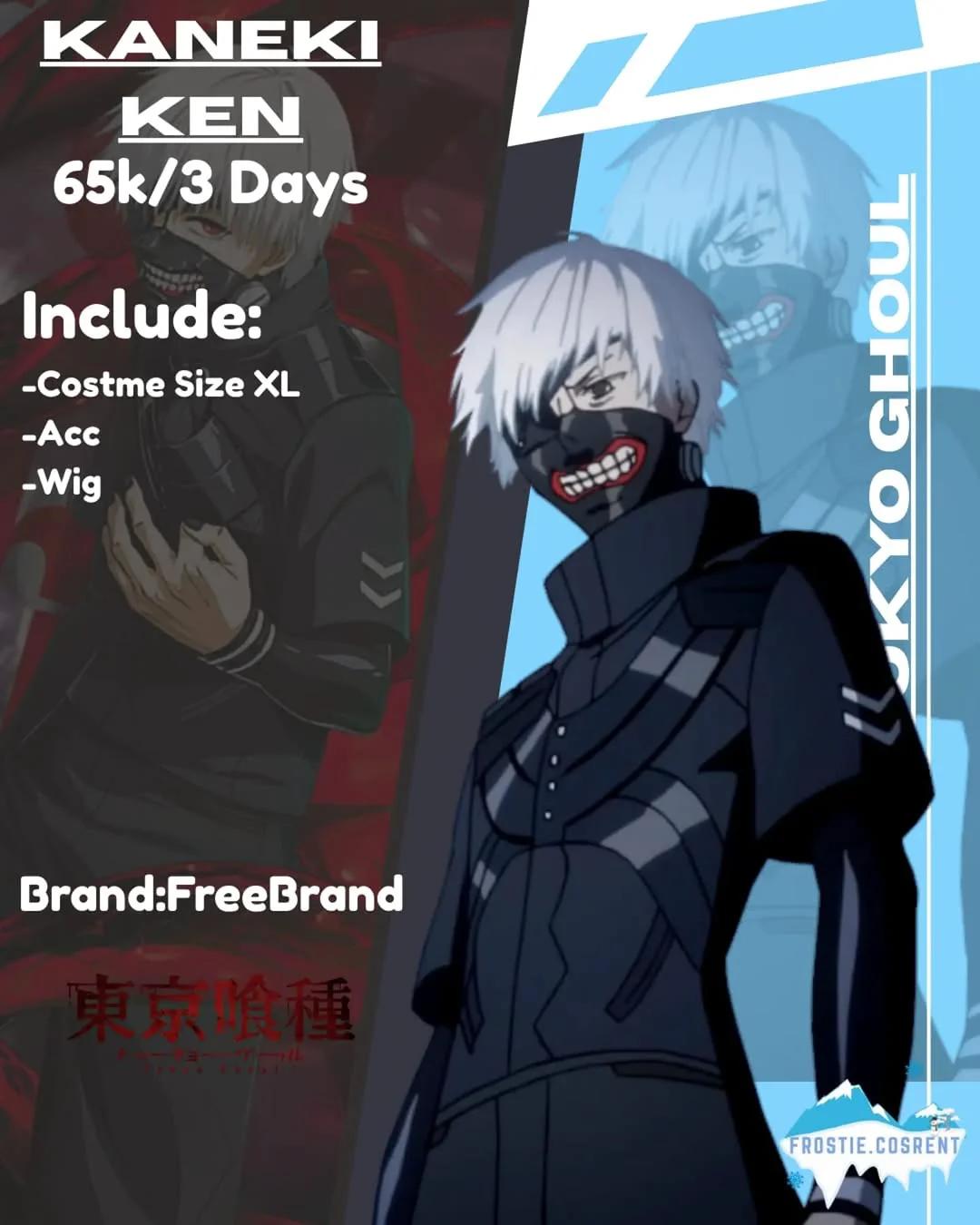 Kostum Kaneki Ken Tokyo Ghoul XL Fullset