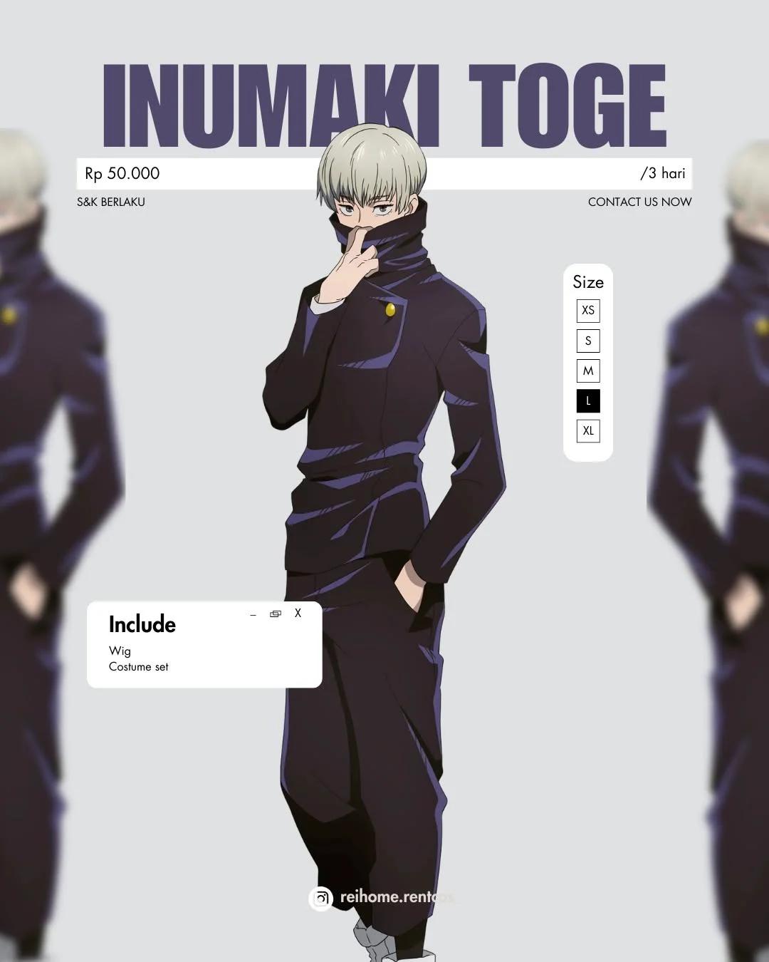 Inumaki Toge - Kostum & Wig