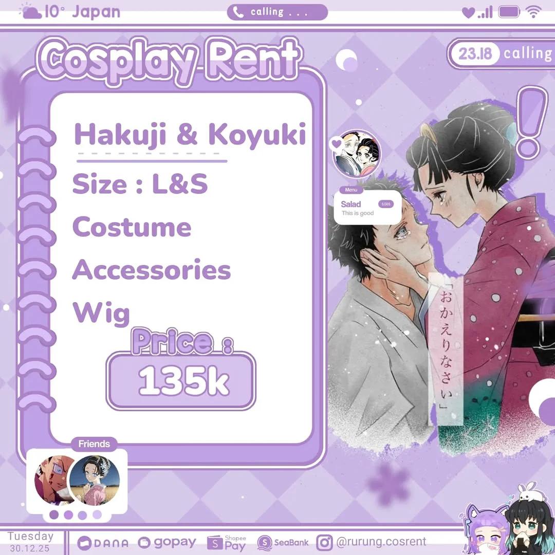 Hakuji & Koyuki Kimetsu no Yaiba - Costume & Wig