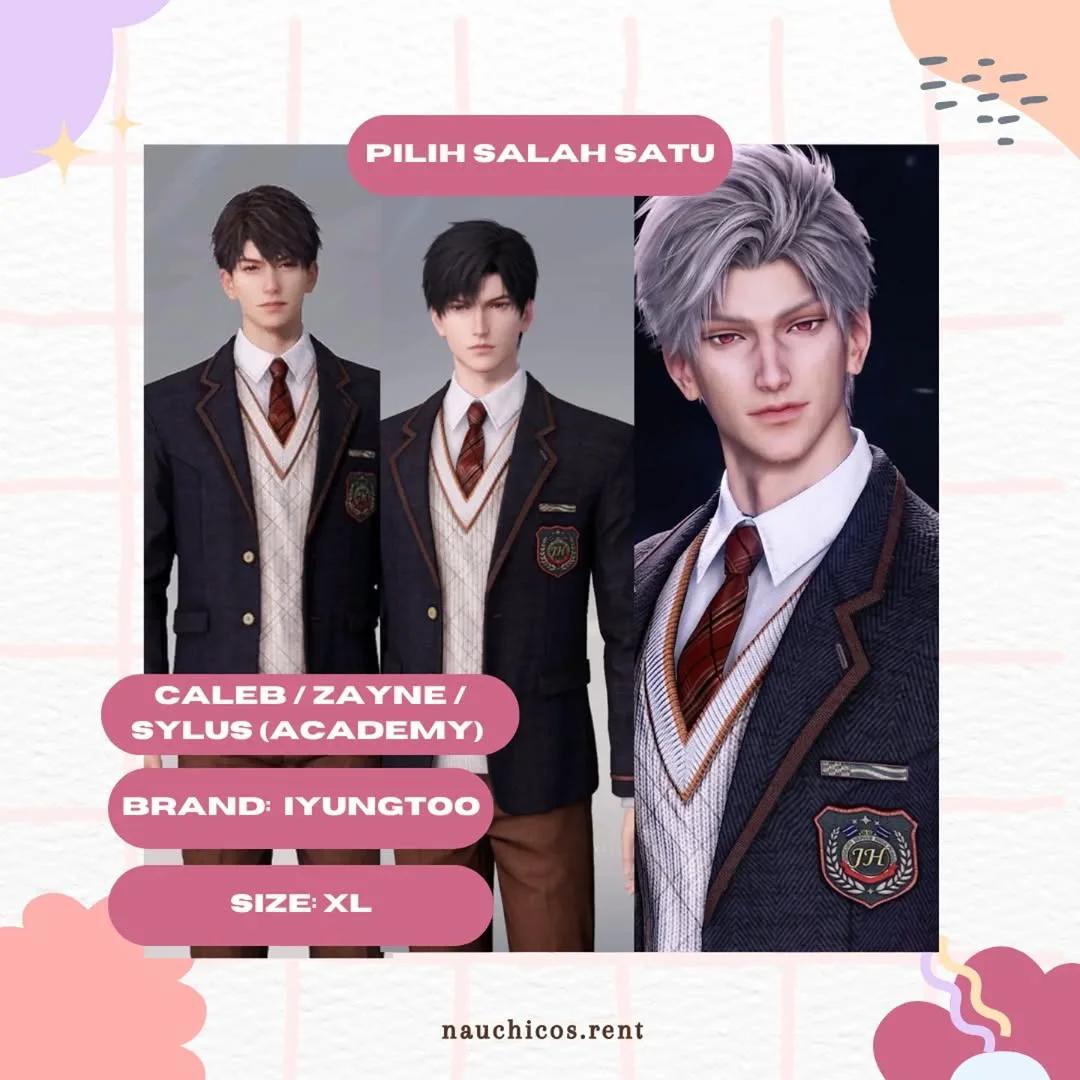 Caleb/Zayne/Sylus Love and Deepspace - Kostum & Wig (Academy Ver)