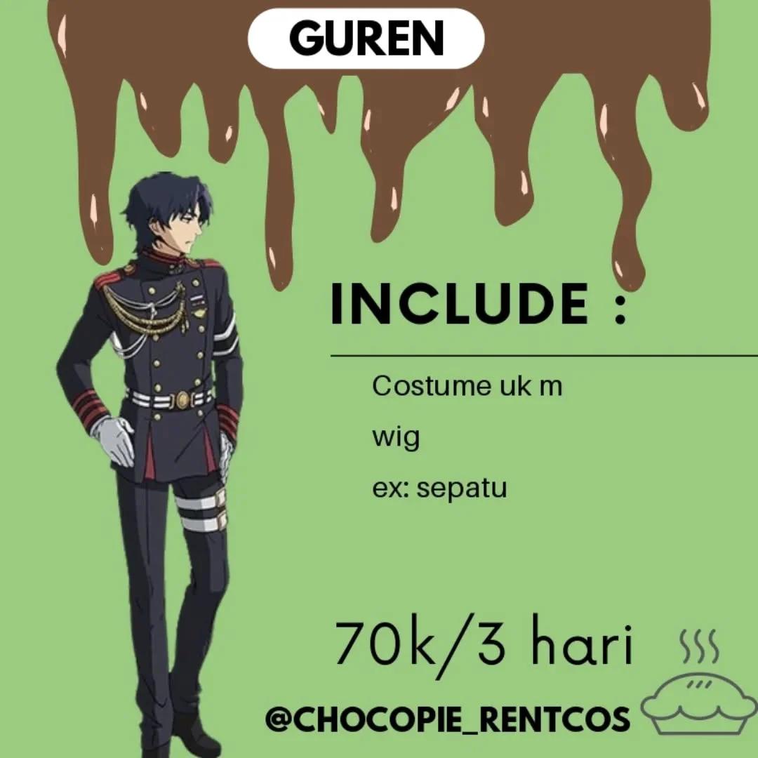 Guren Ichinose Owari no Seraph - Costume, Wig, Aksesoris