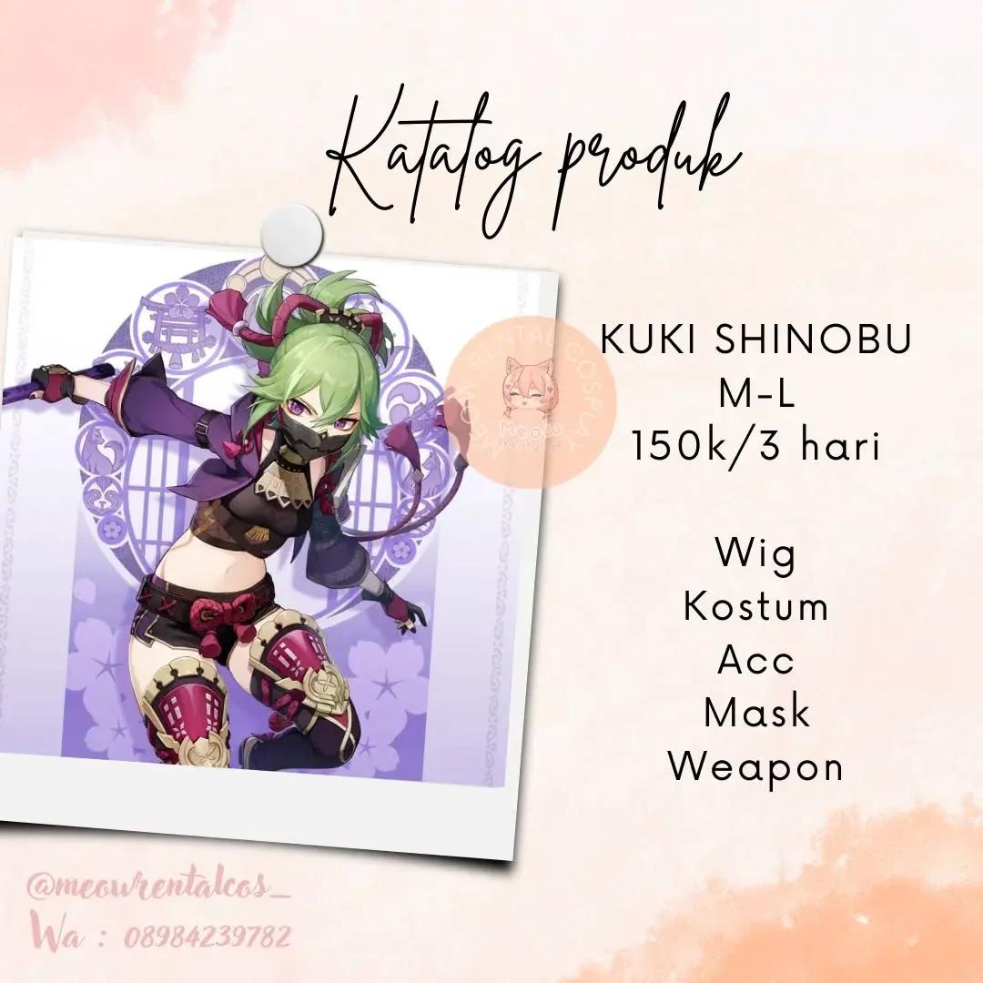 Kuki Shinobu Genshin Impact - Kostum, Wig, Accessories