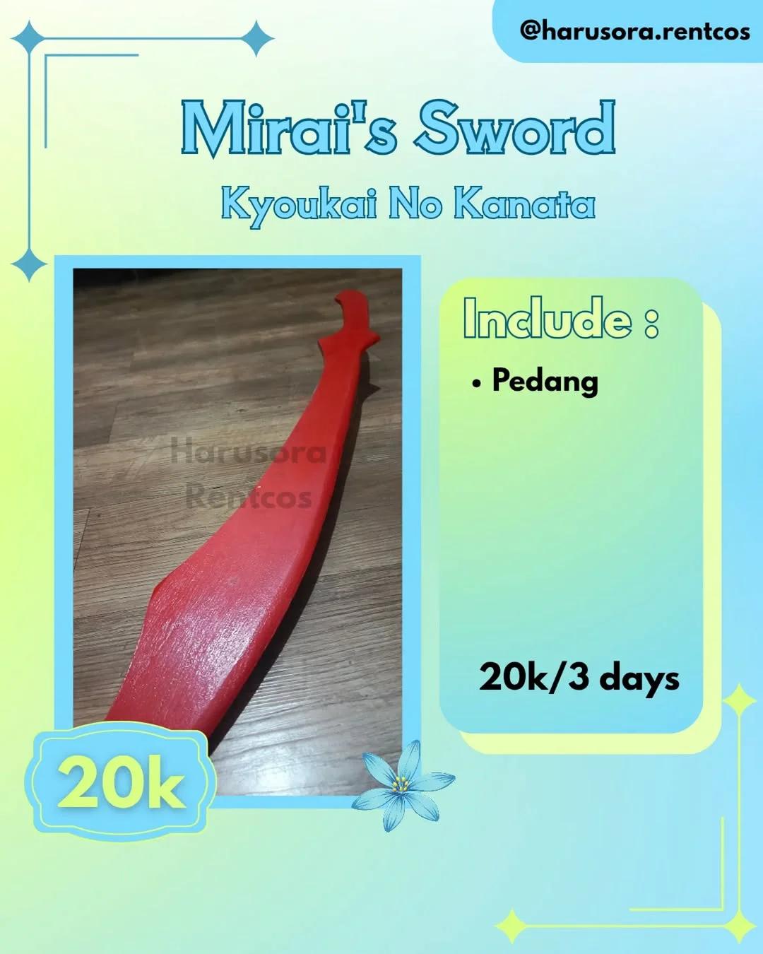 Mirai's Sword Kyoukai No Kanata Cosplay Prop