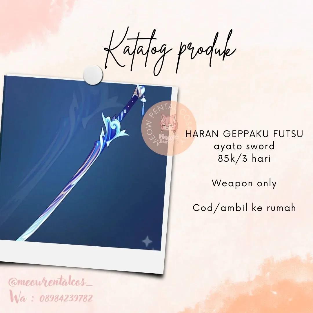 Ayato Genshin Impact - Haran Geppaku Futsu Sword
