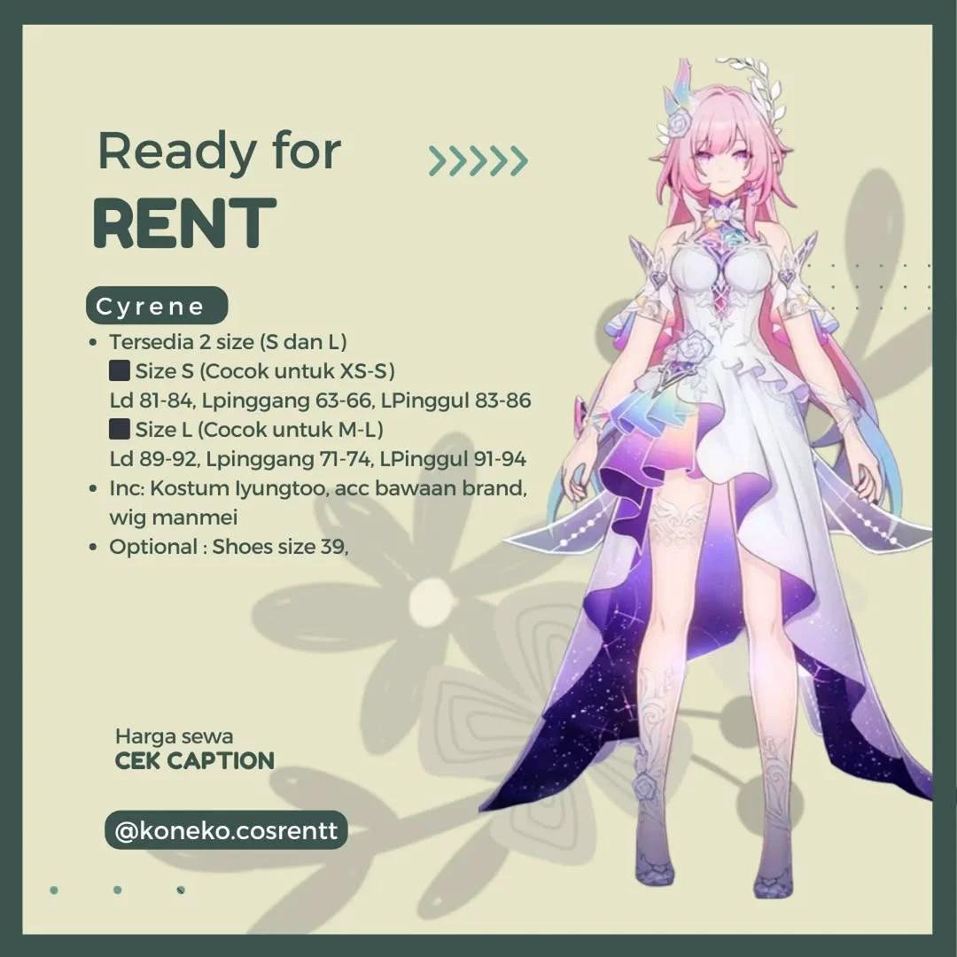 Cyrene B5 Honkai Star Rail - Kostum & Wig