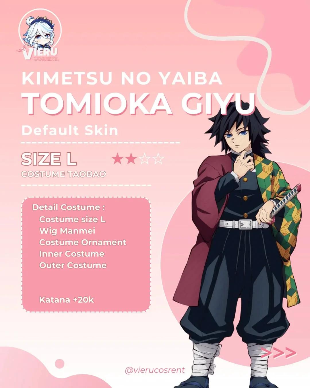 Tomioka Giyu Kimetsu no Yaiba - Kostum & Wig