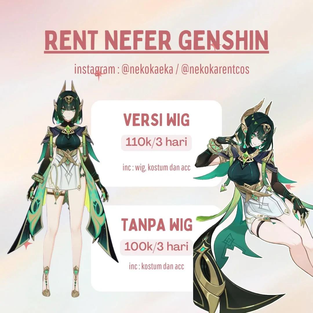Nefer Genshin - Kostum & Wig