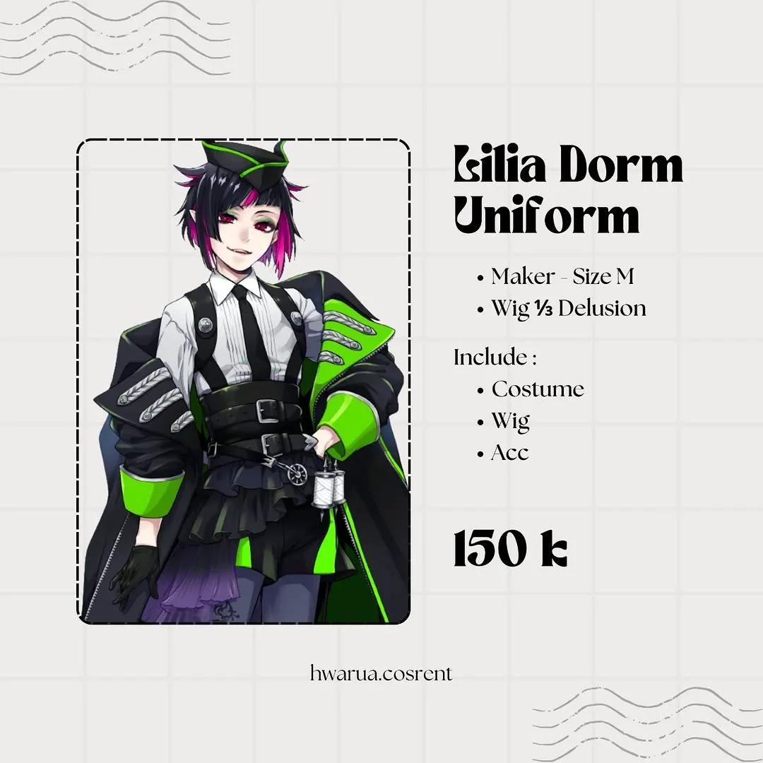 Lilia Dorm Uniform - Kostum & Wig