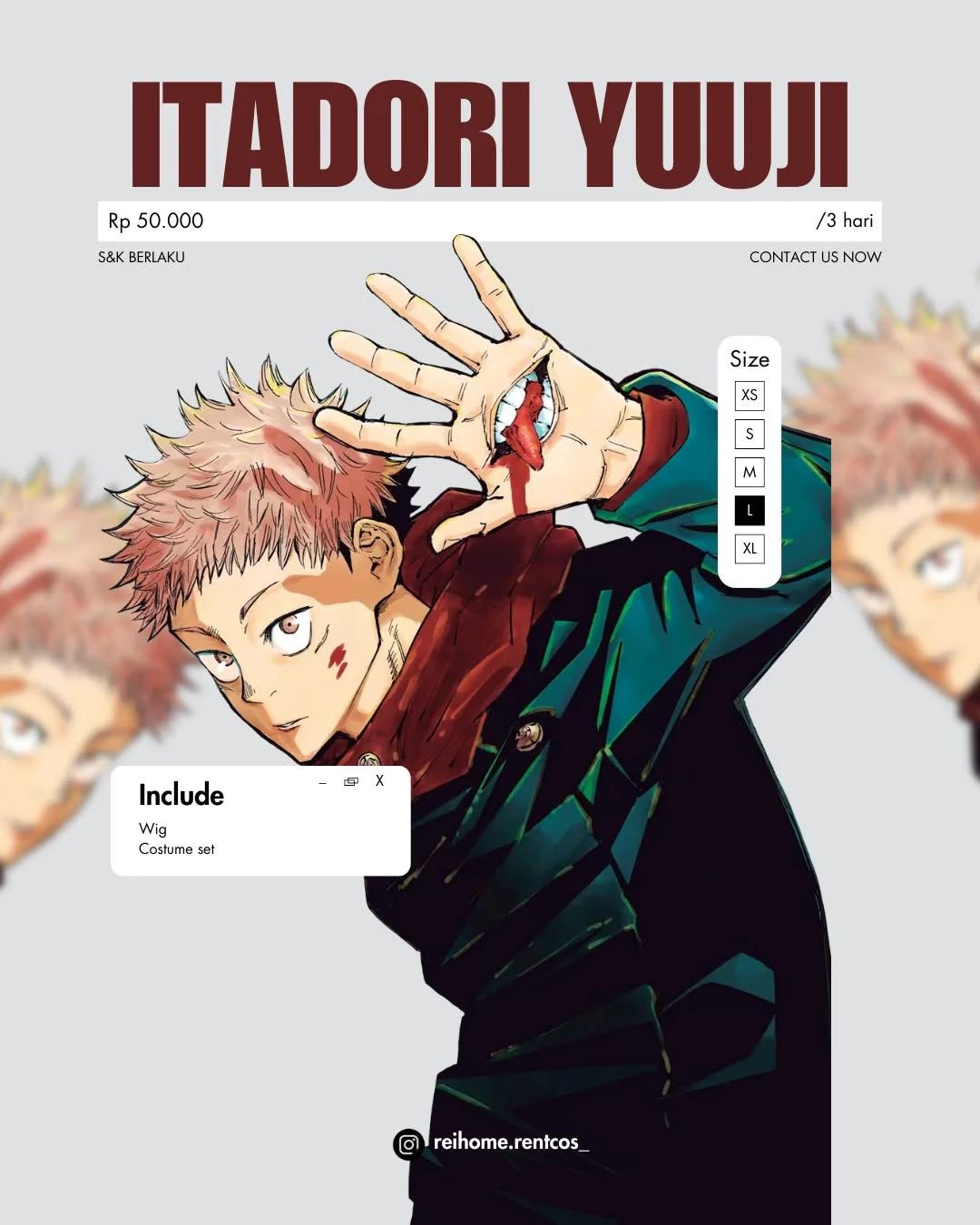Itadori Yuuji - Kostum & Wig