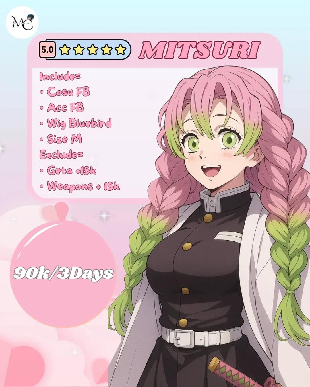 Kanroji Mitsuri Complete Cosplay Set