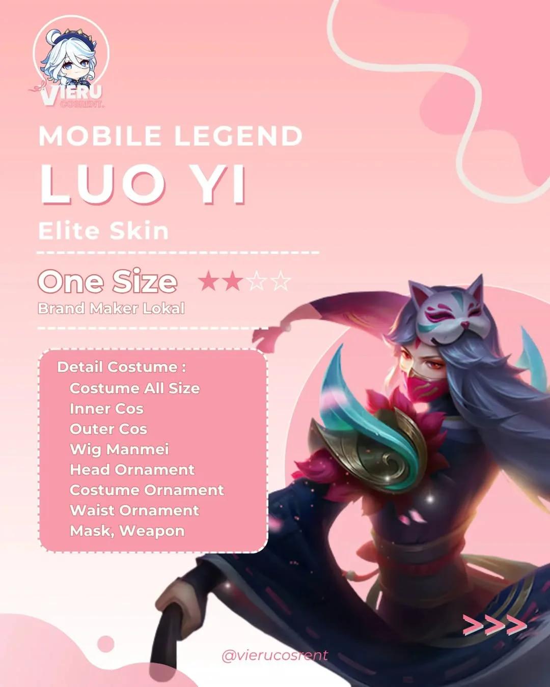 Luoyi Mobile Legend - Elite Skin Costume & Wig