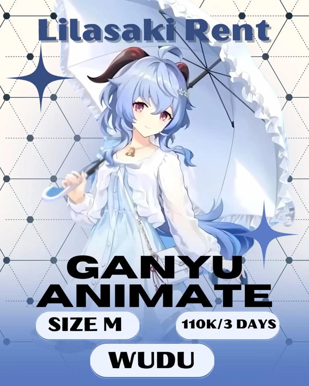 Ganyu Animate - Costume, Wig & Accessories