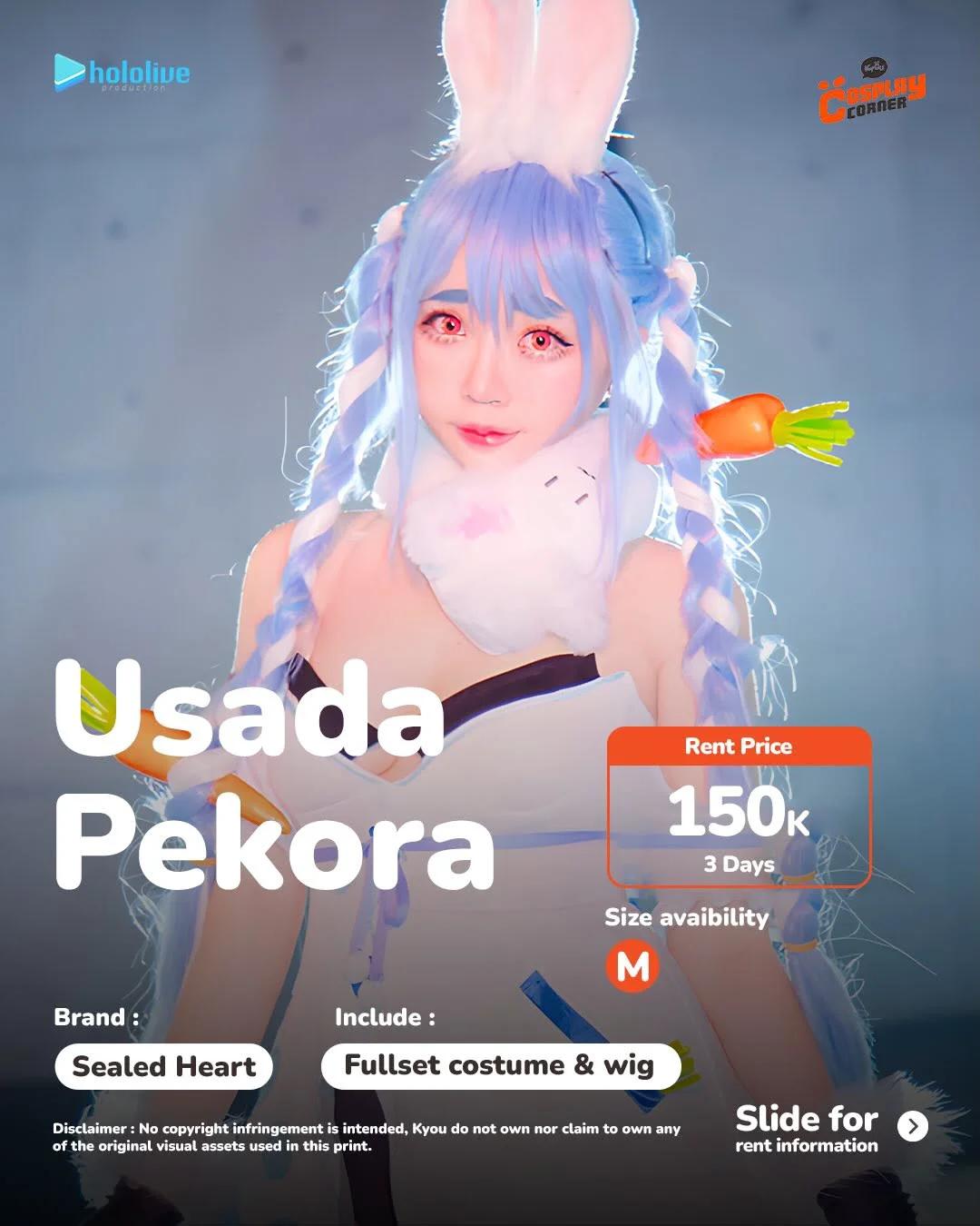 Usada Pekora Hololive - Fullset Costume & Wig