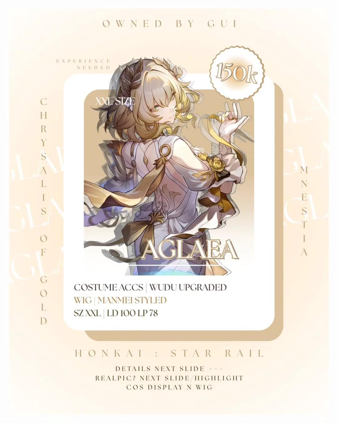 Aglaea Honkai: Star Rail - Kostum & Wig