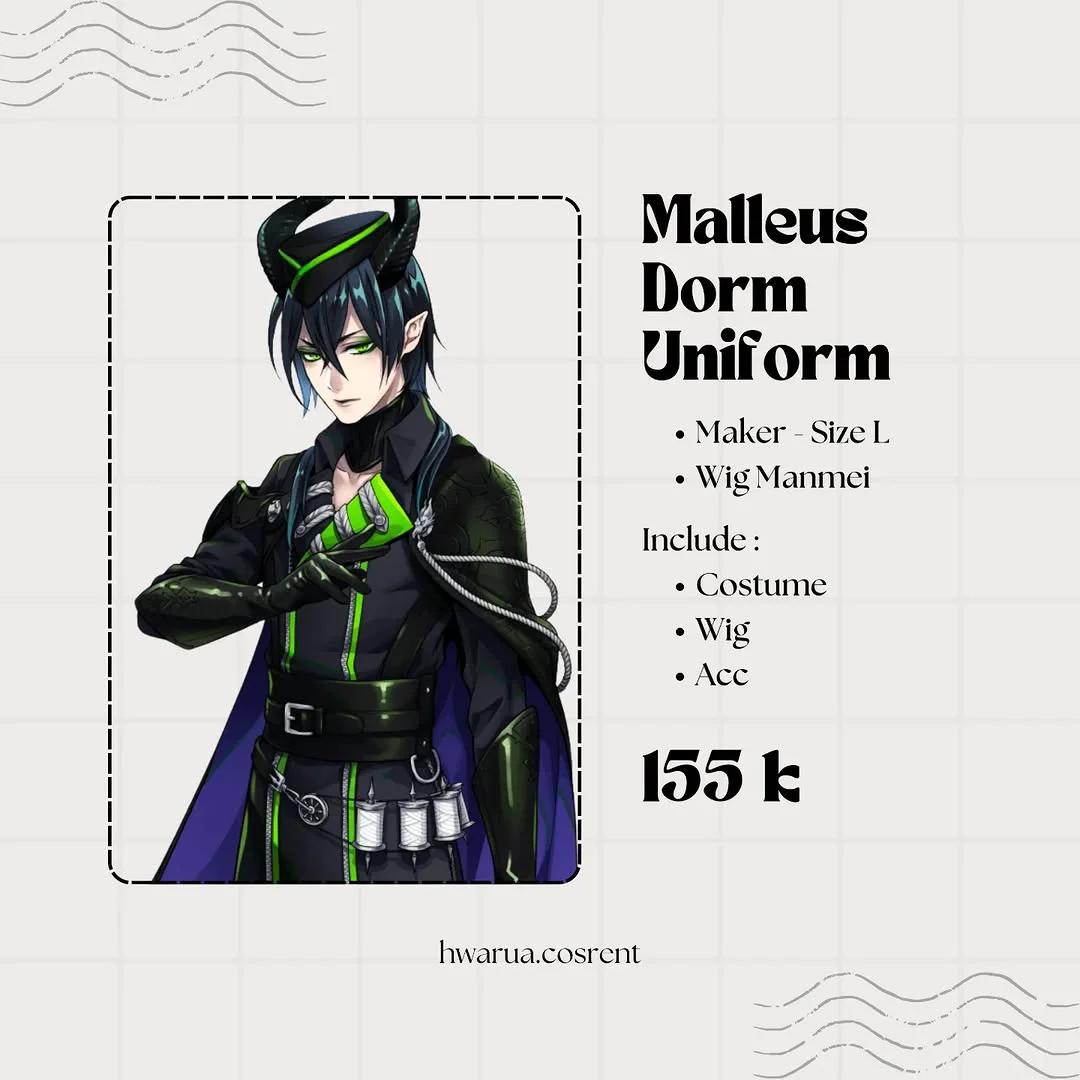 Malleus Dorm Uniform - Kostum & Wig
