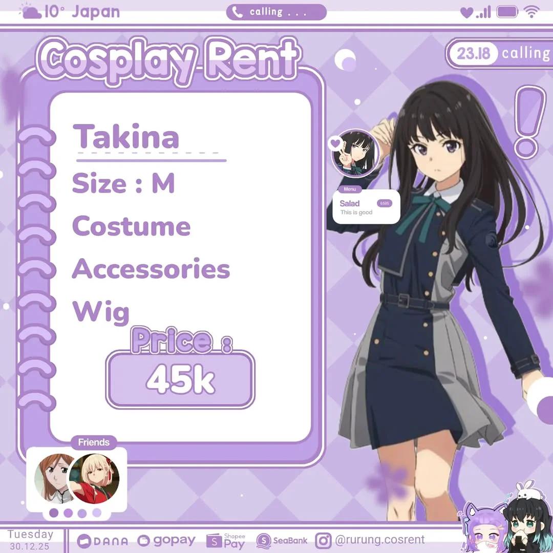 Takina Inoue Lycoris Recoil - Costume & Wig