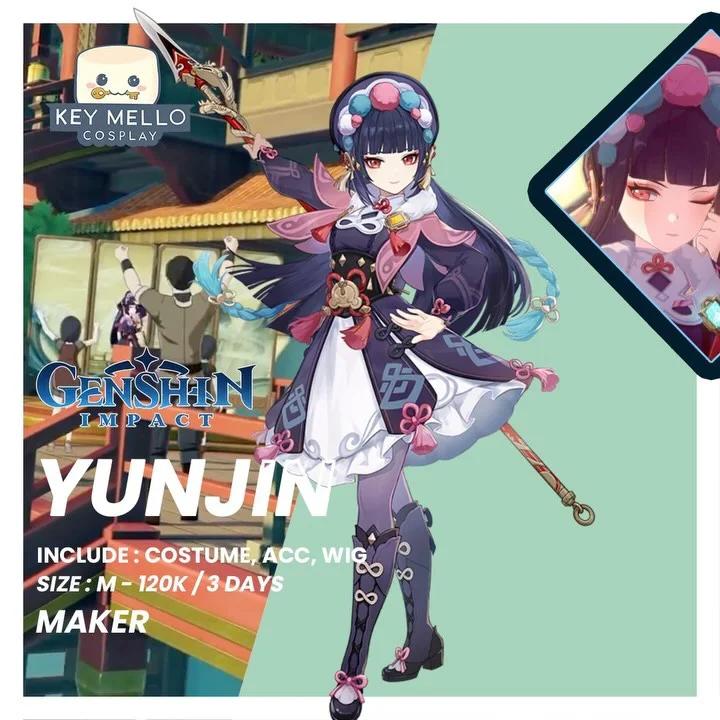 Yunjin Genshin Impact - Kostum & Wig