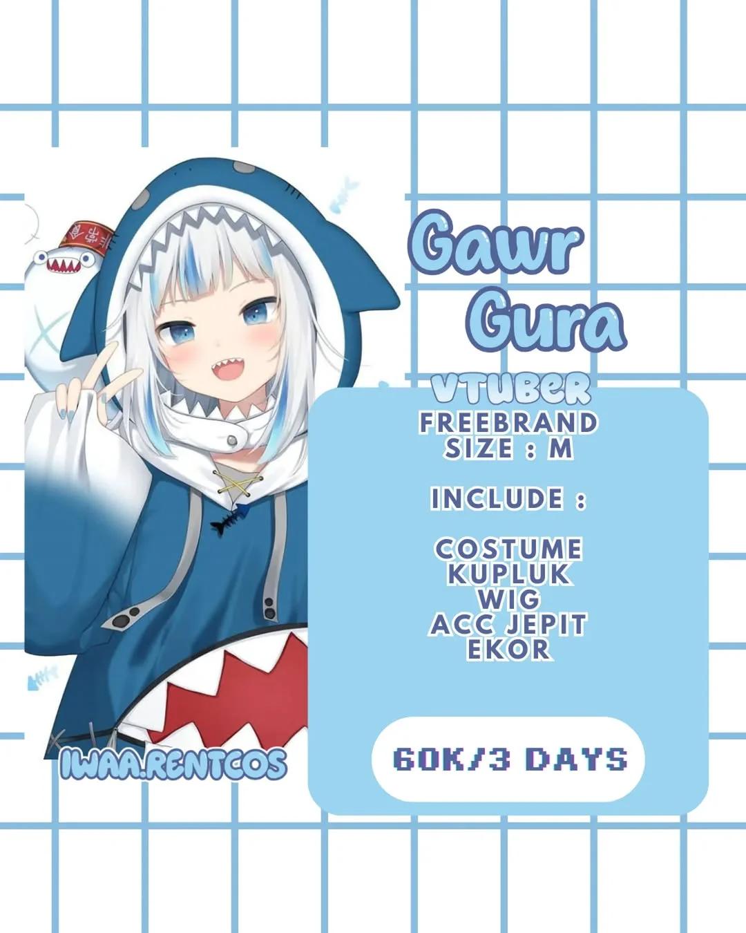 Gawr Gura VTuber - Kostum