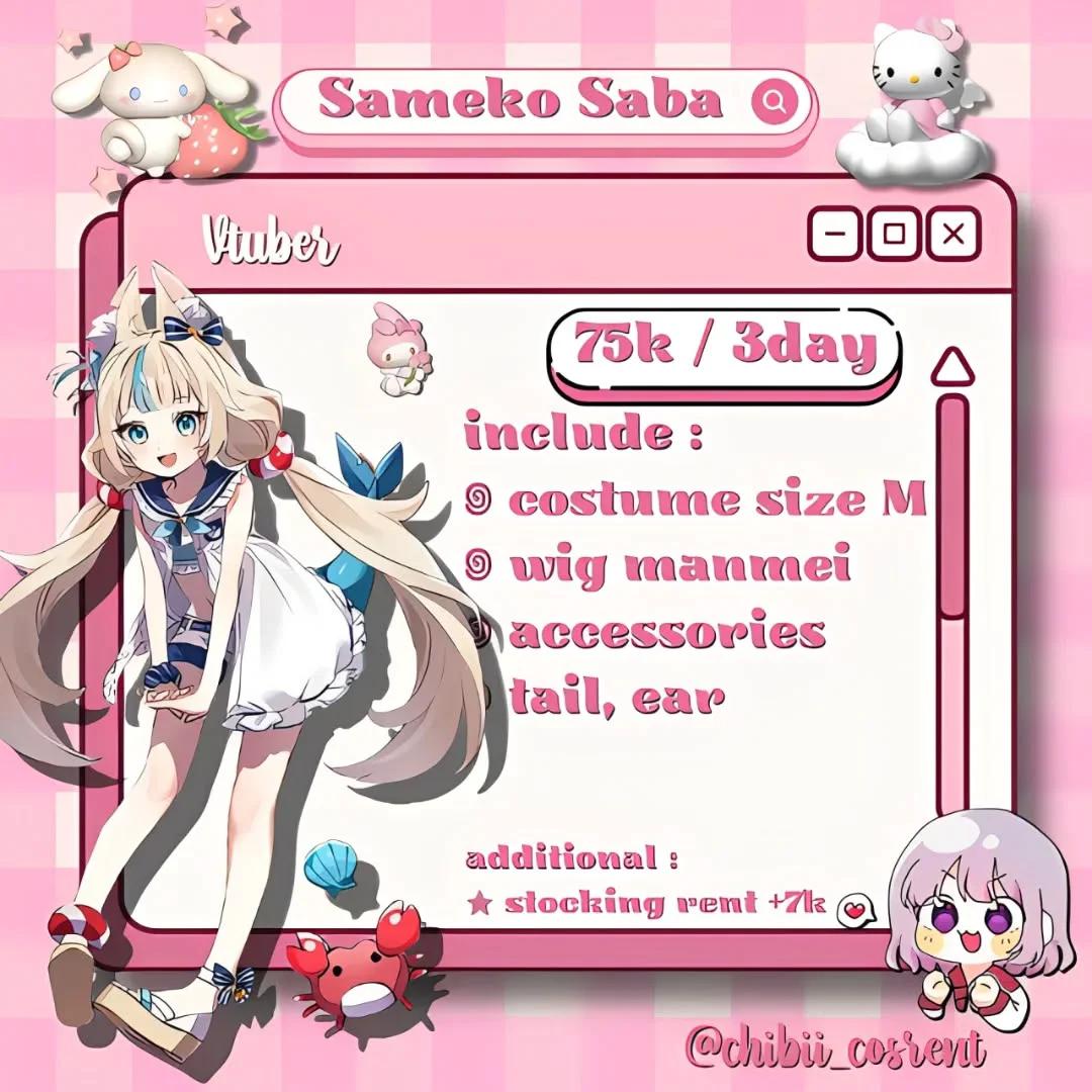 Sameko Saba - Kostum, Wig, Aksesoris