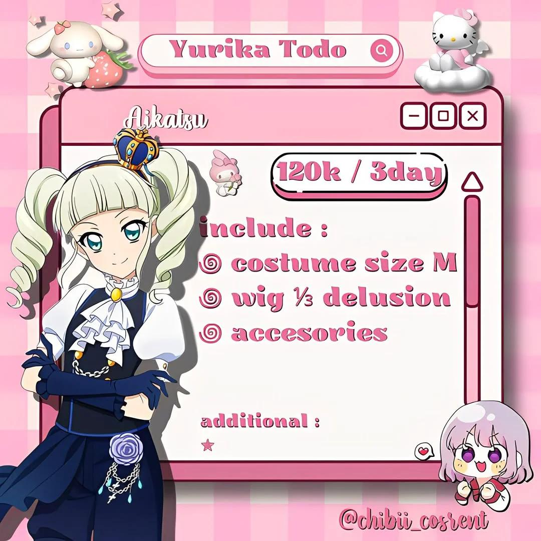 Yurika Todo Aikatsu - Kostum, Wig, Aksesoris