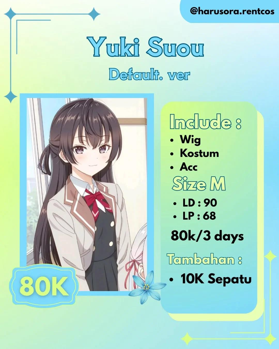 Yuki Suou Default Ver. Cosplay Rental