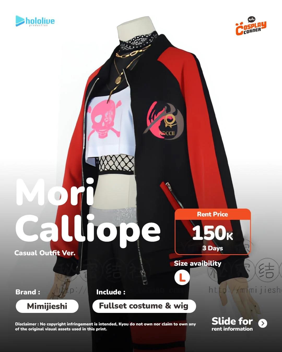 Mori Calliope Hololive - Fullset Costume & Wig