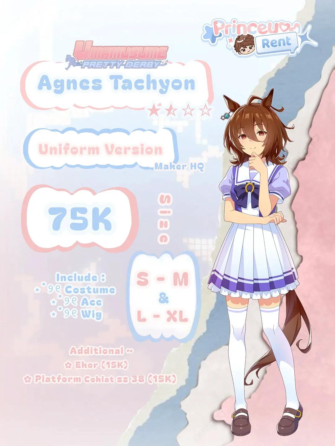 Agnes Tachyon Umamusume: Pretty Derby Cosplay Costume Rent