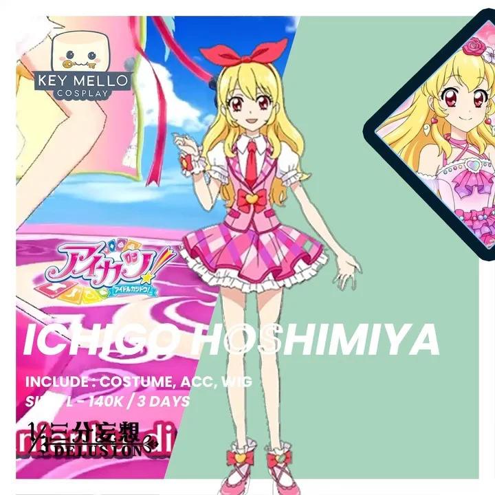 Ichigo Hoshimoya Aikatsu - Kostum & Wig