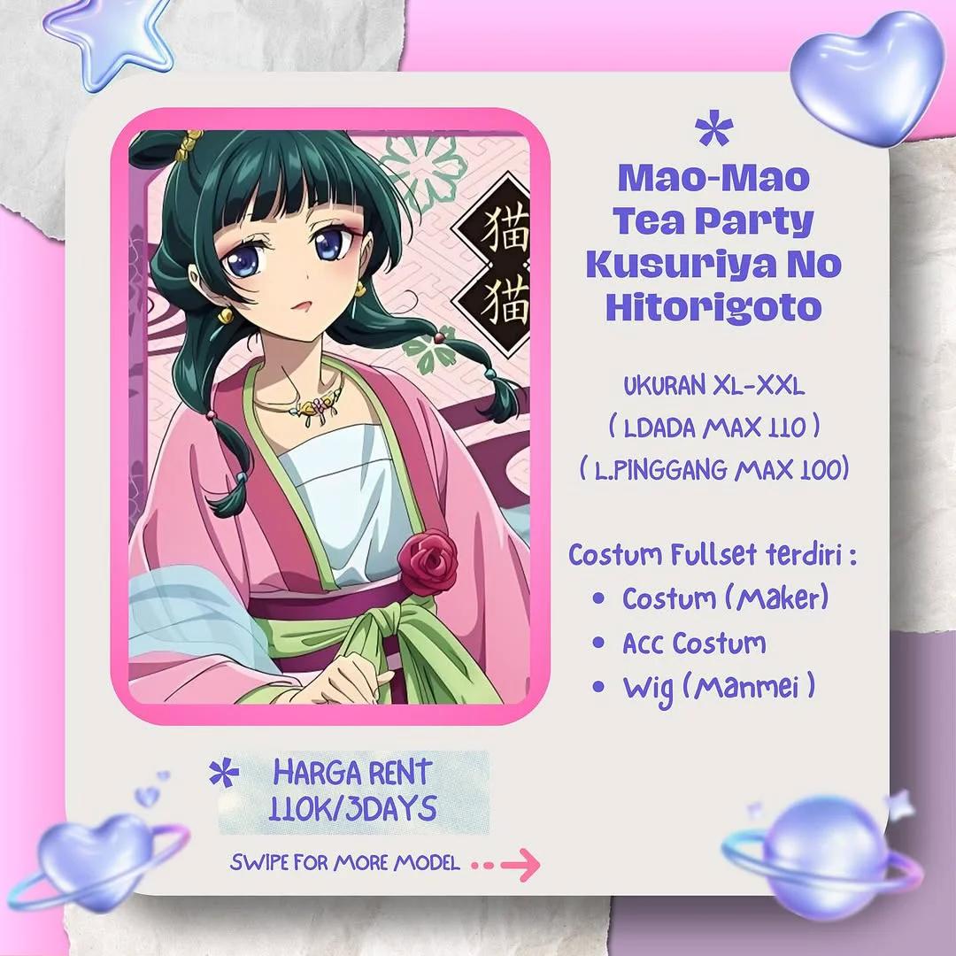 Mao-Mao Tea Party Kusuriya No Hitorigoto Cosplay Rental