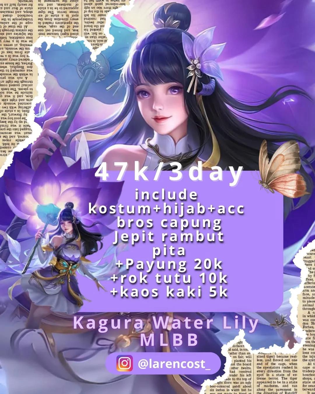 Kagura Water Lily MLBB - Kostum Cosplay