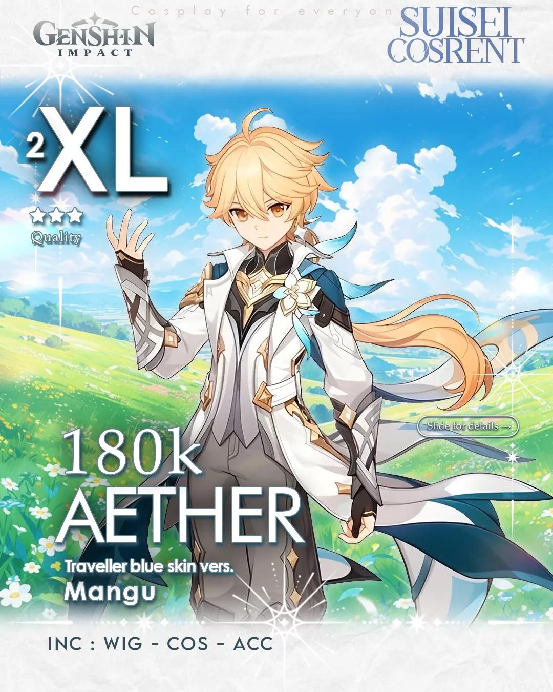 Aether Genshin Impact - Kostum, Wig & Aksesoris