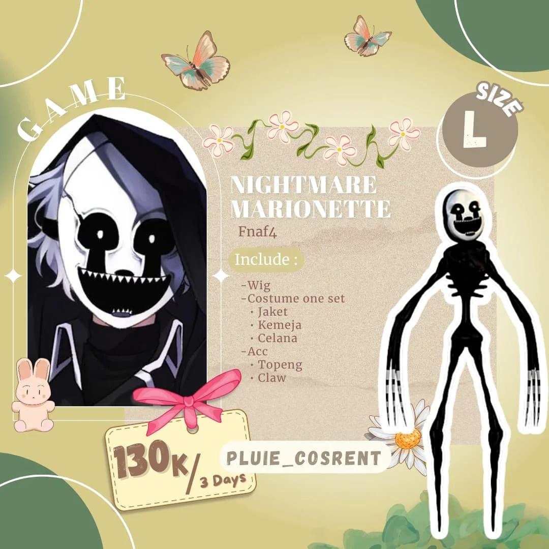 Nightmare Marionette FNAF 4 - Costume Rental