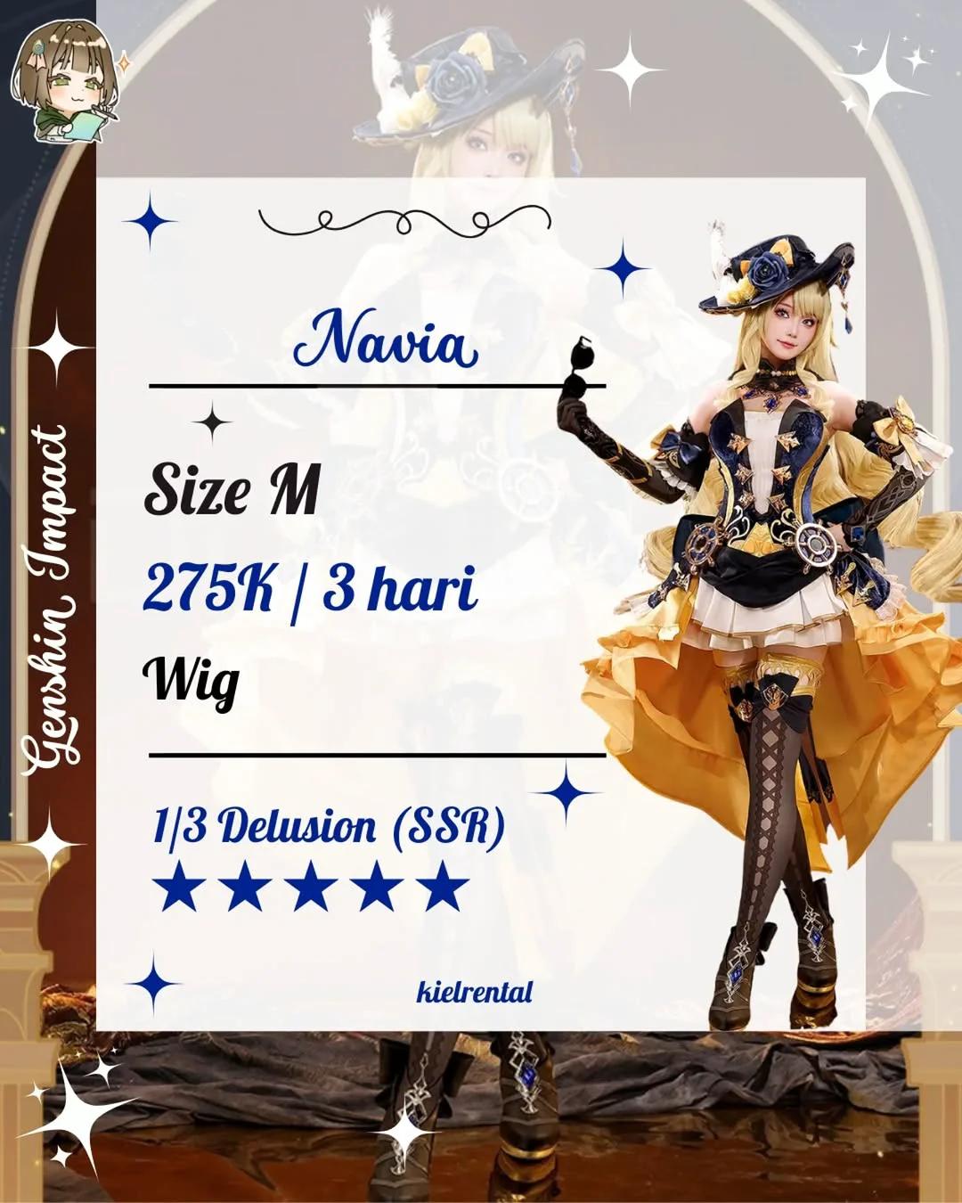Navia Genshin Impact - Costume, Wig, and Accessories Rental