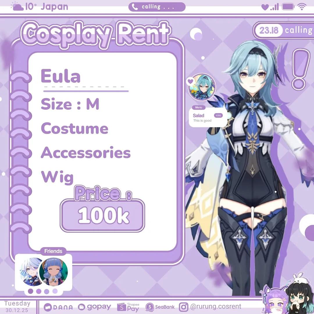 Eula Genshin Impact - Costume & Wig