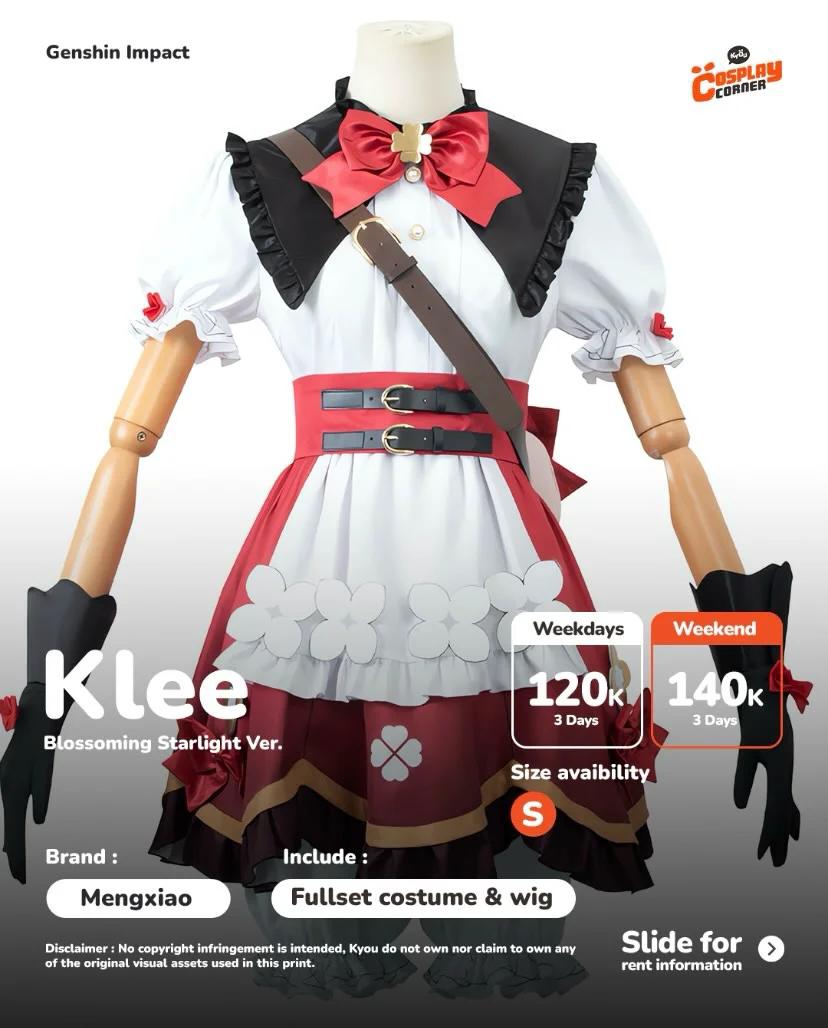 Klee Genshin Impact - Blossoming Starlight Ver. Costume & Wig
