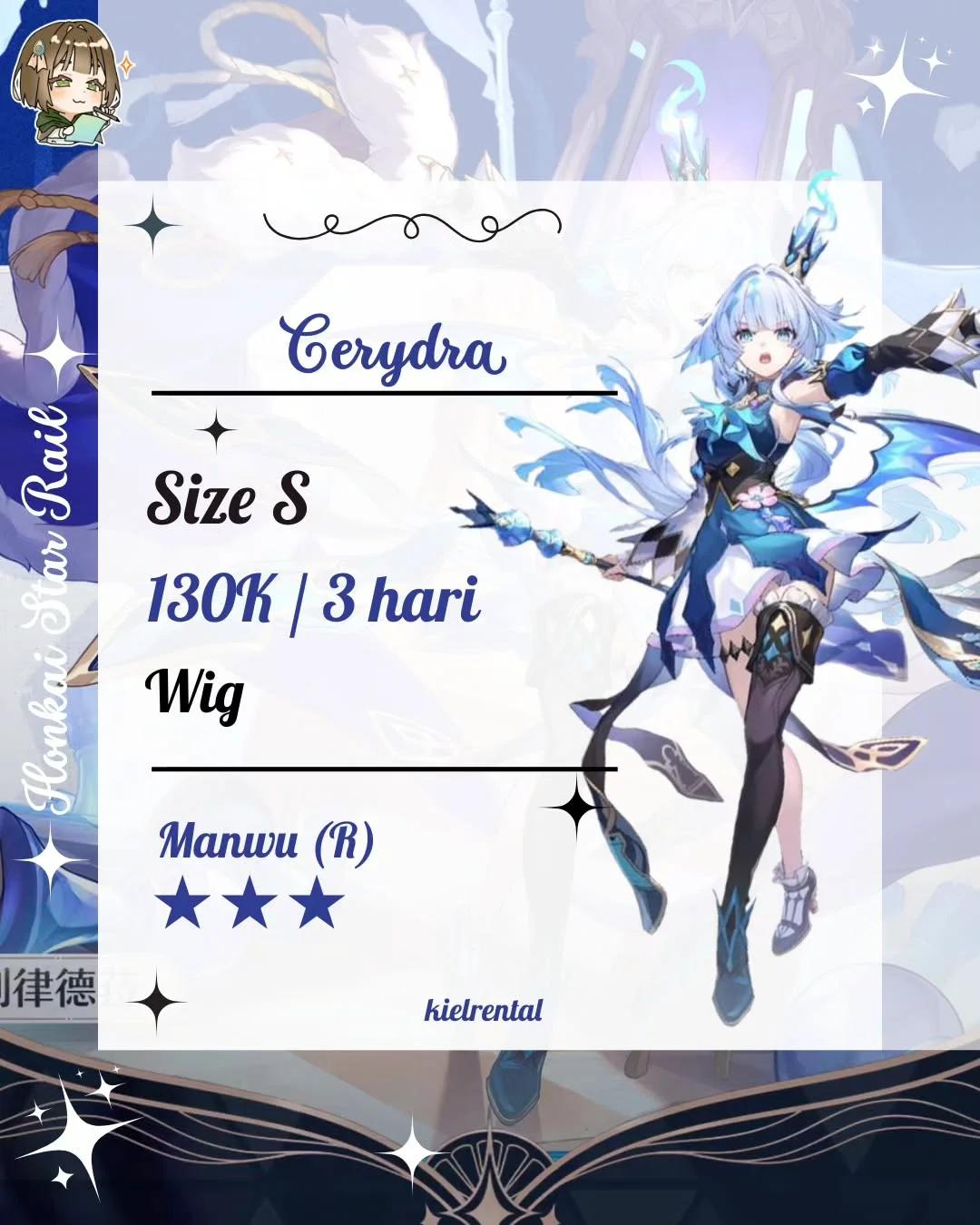 Cerydra Honkai Star Rail - Costume, Wig & Acc