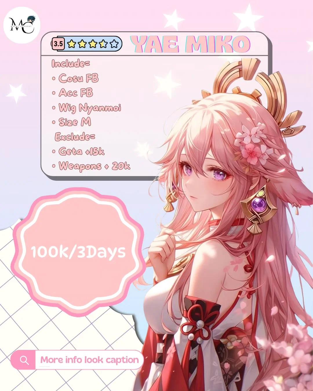 Yae Miko Cosplay Rental Kit