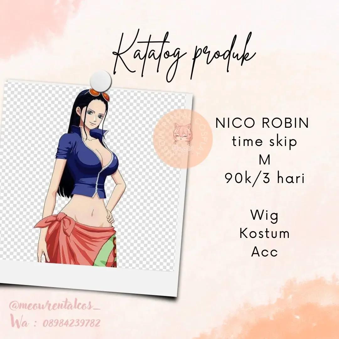 Nico Robin One Piece - Kostum, Wig, Aksesoris