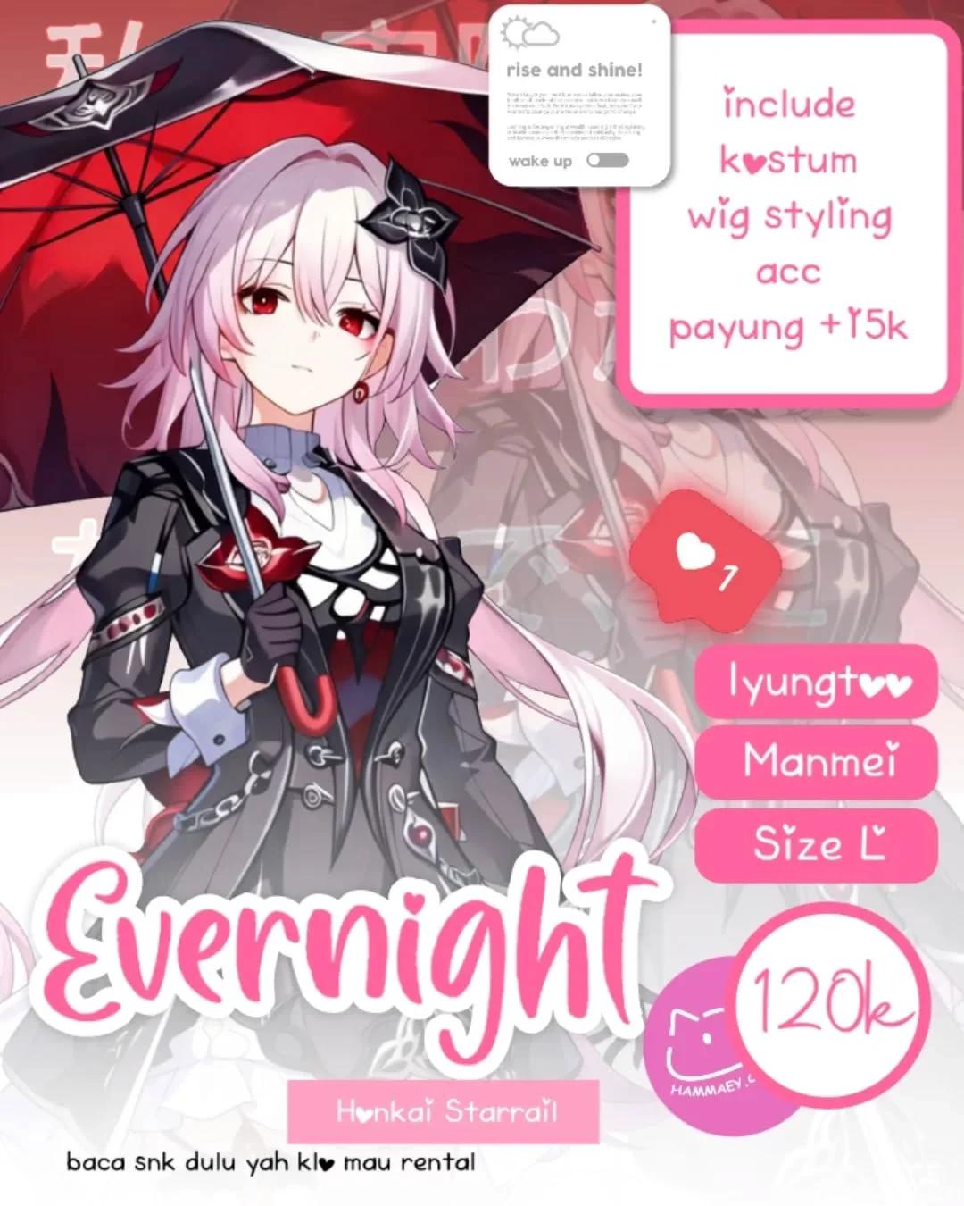 Evernight - March 7th Honkai Star Rail Cosplay Rental