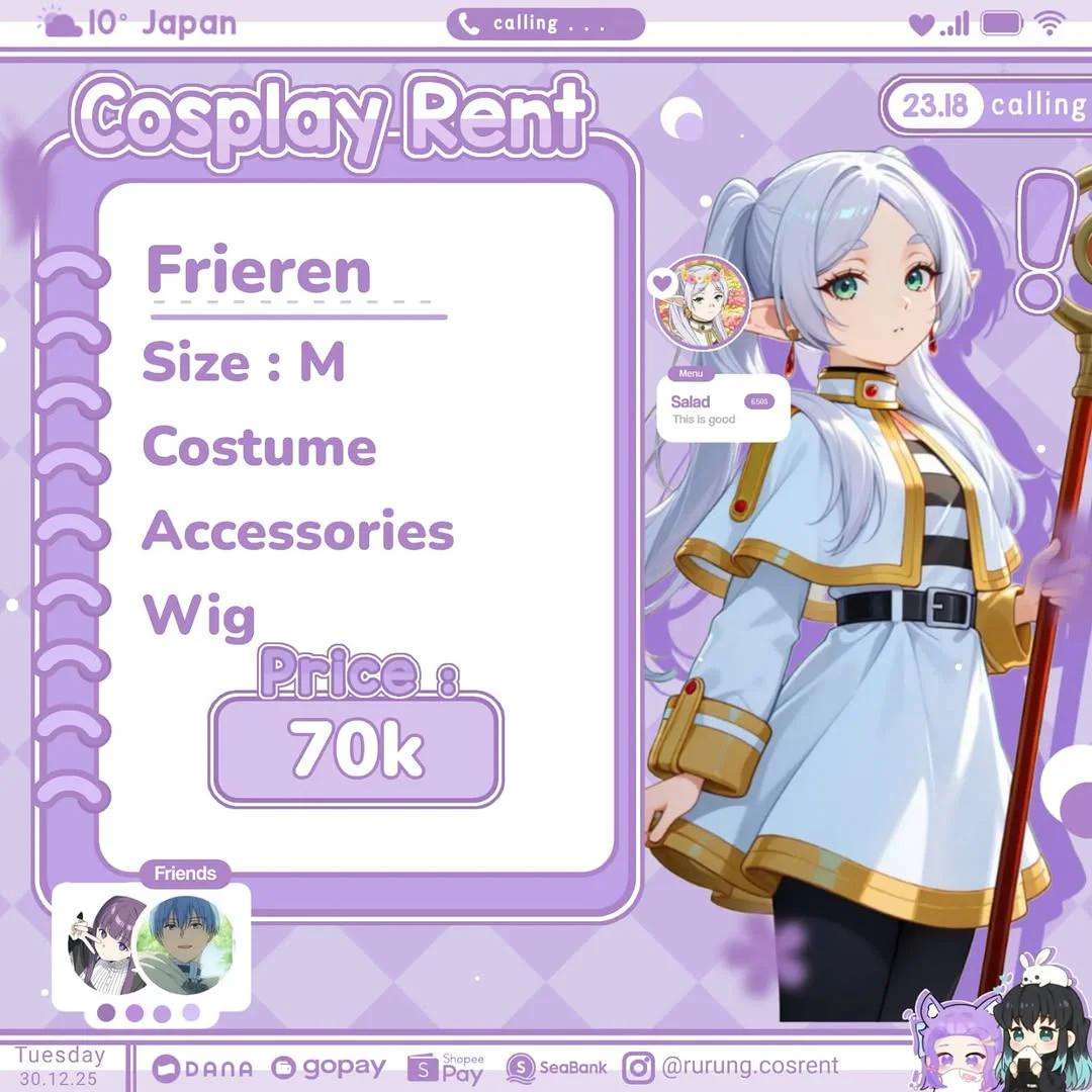 Frieren - Frieren: after The End - Costume, Wig, Accessories Rental