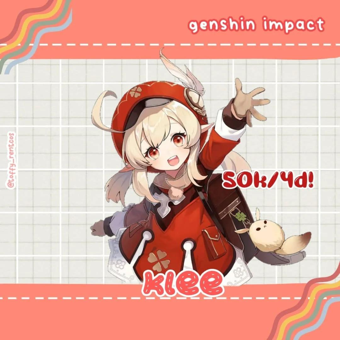 Klee Genshin Impact Costume Rental