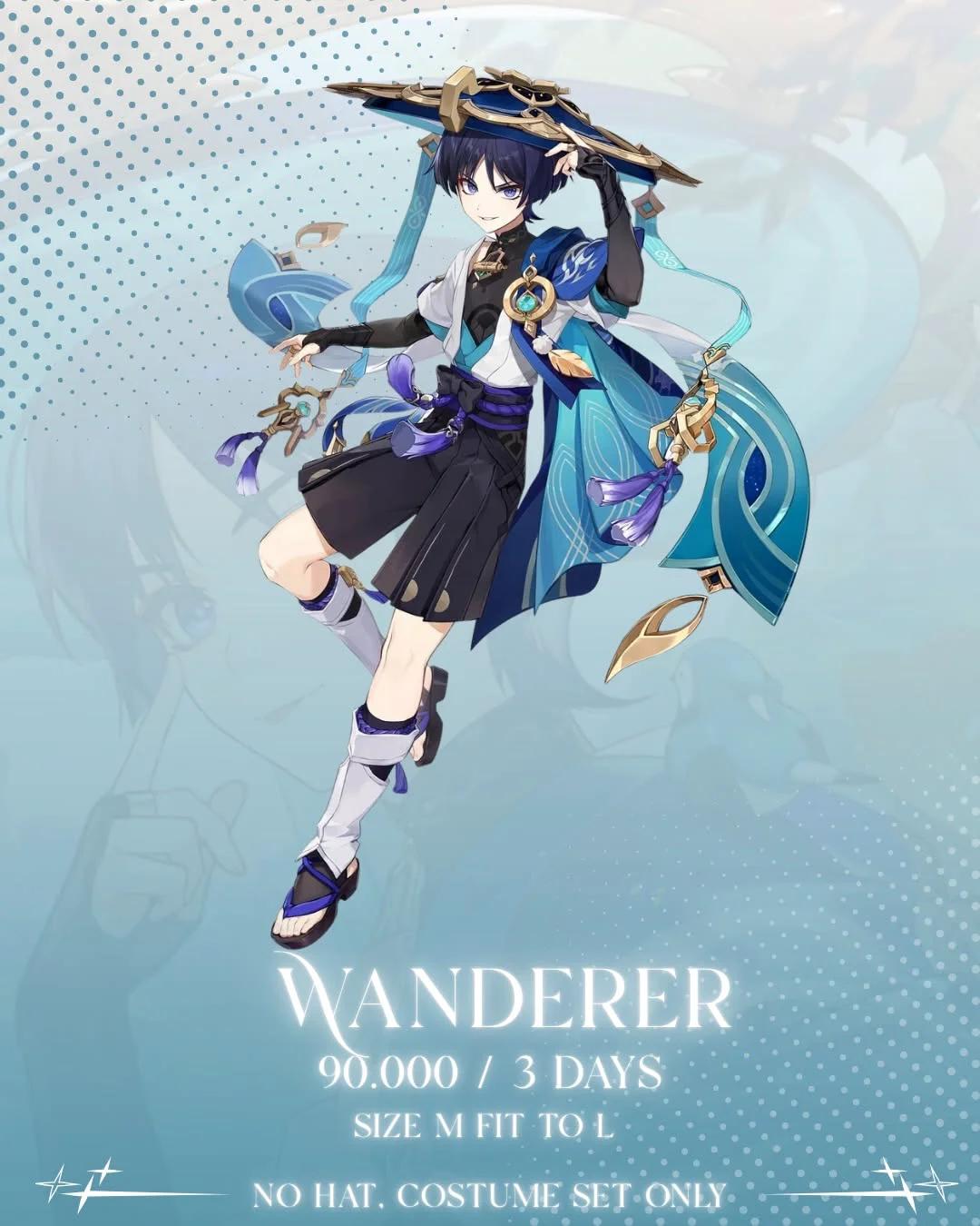 Wanderer Genshin Impact Cosplay Costume Taobao Sanmachime Set