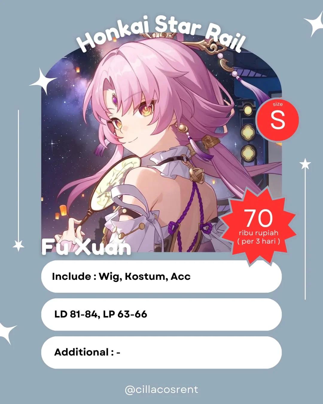 Fu Xuan Honkai Star Rail - Wig, Costume, Acc