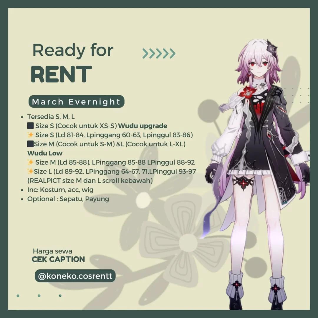 March 7th Evernight - Honkai Star Rail Kostum & Wig